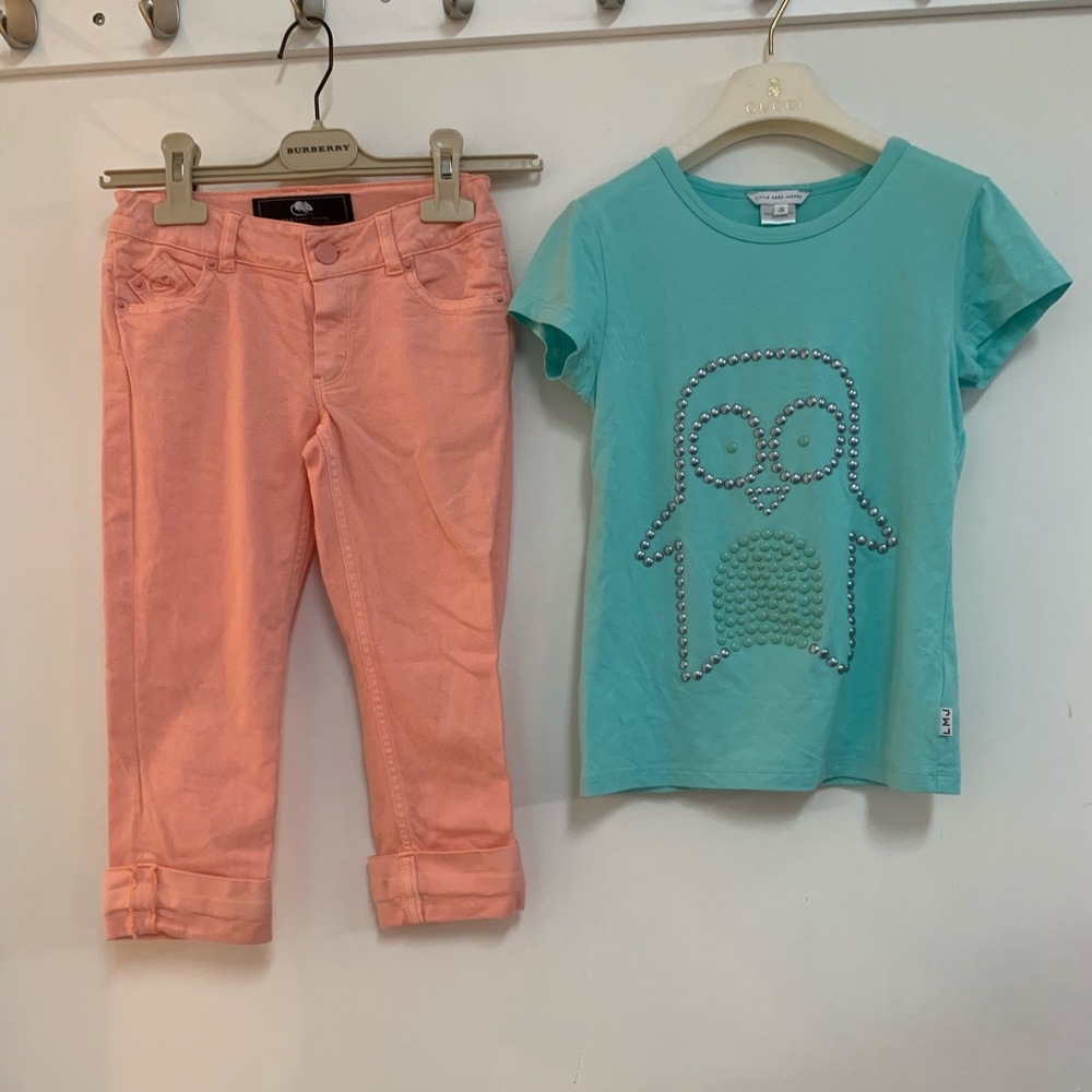 Little Marc Jacobs Crop Pant and Penguin Shirt